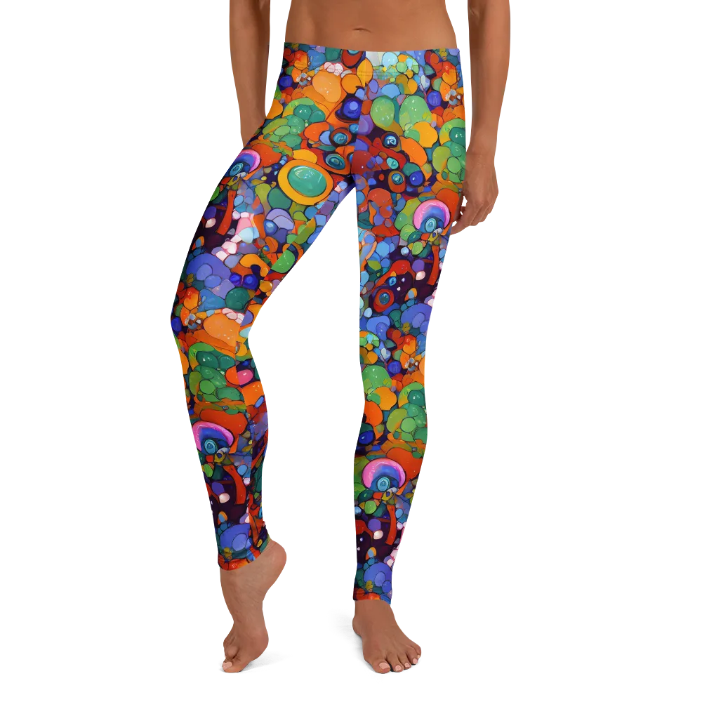 Chromatic Pebble Riot on Leggings — Front