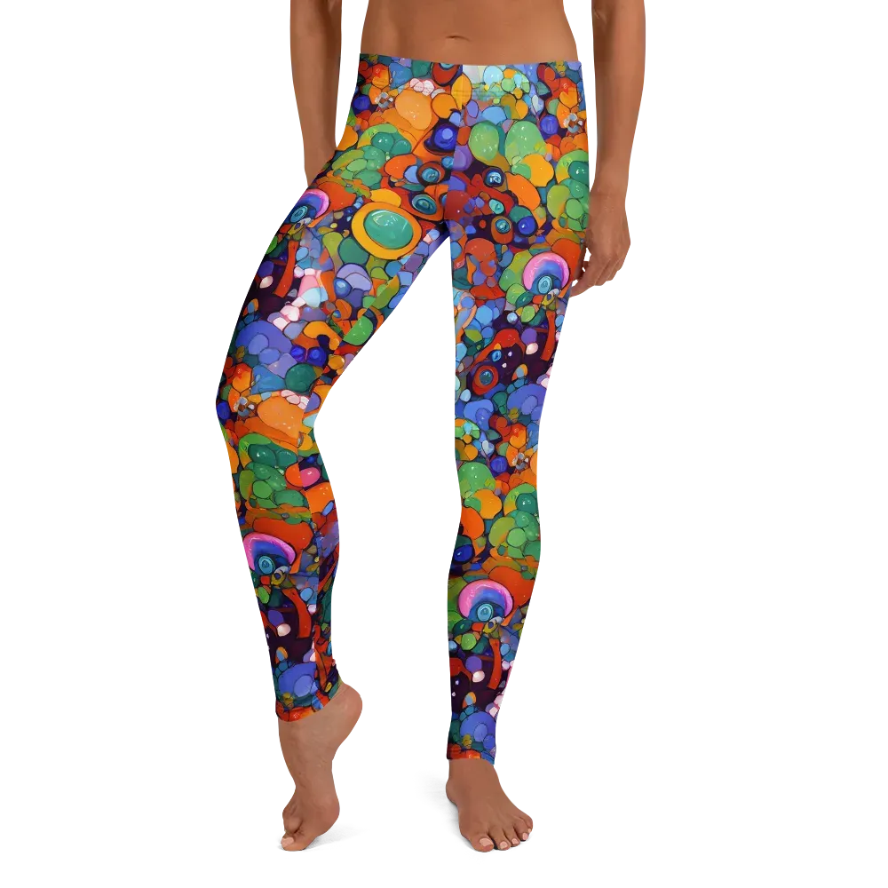 Chromatic Pebble Riot on Leggings — Front