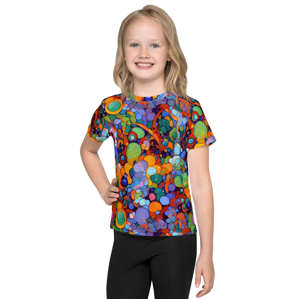 Chromatic Pebble Riot on Kids Crew Neck T-Shirt — Front