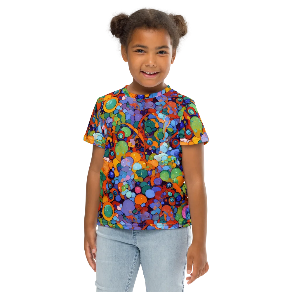 Chromatic Pebble Riot on Kids Crew Neck T-Shirt — Front