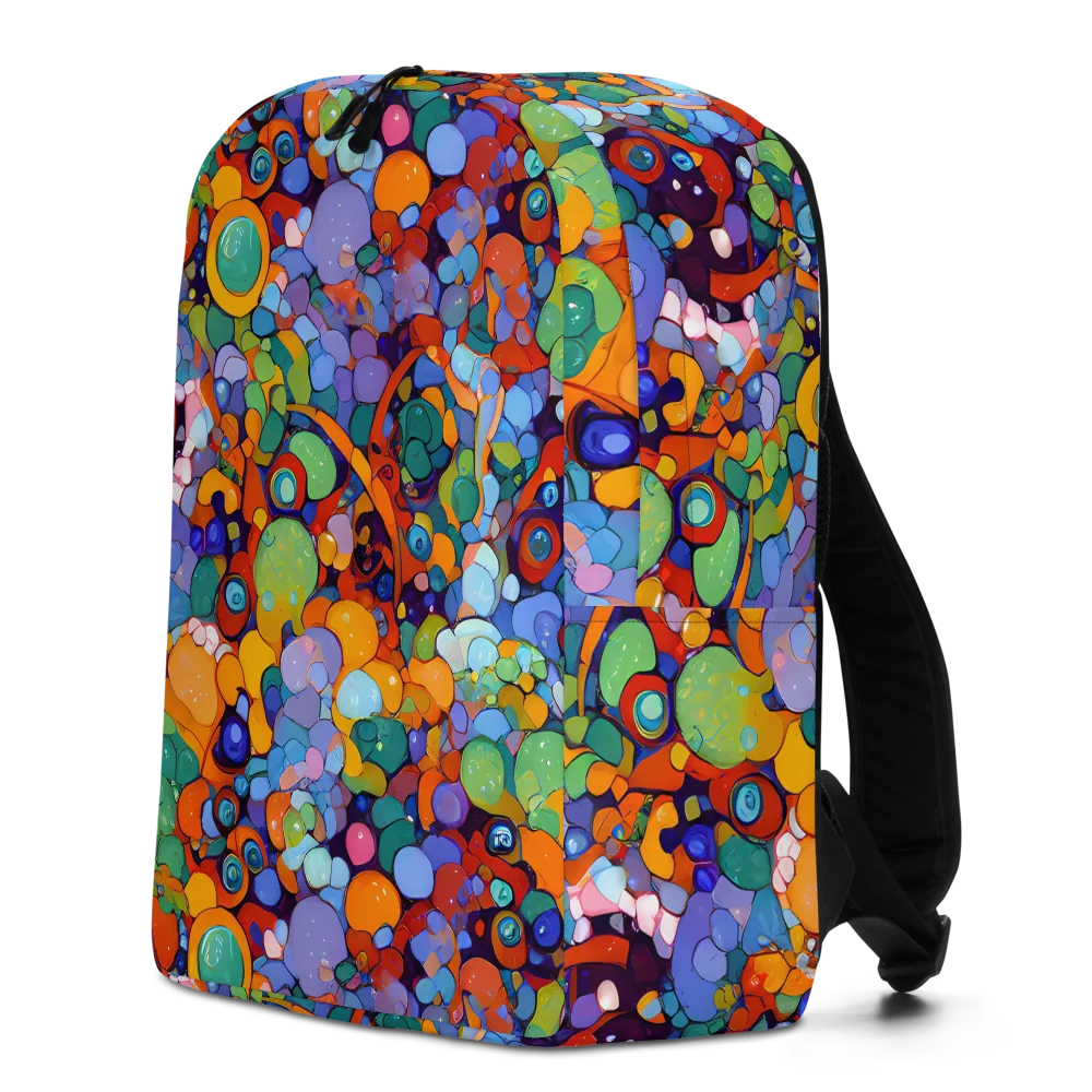 Chromatic Pebble Riot on Minimalist Backpack — Left