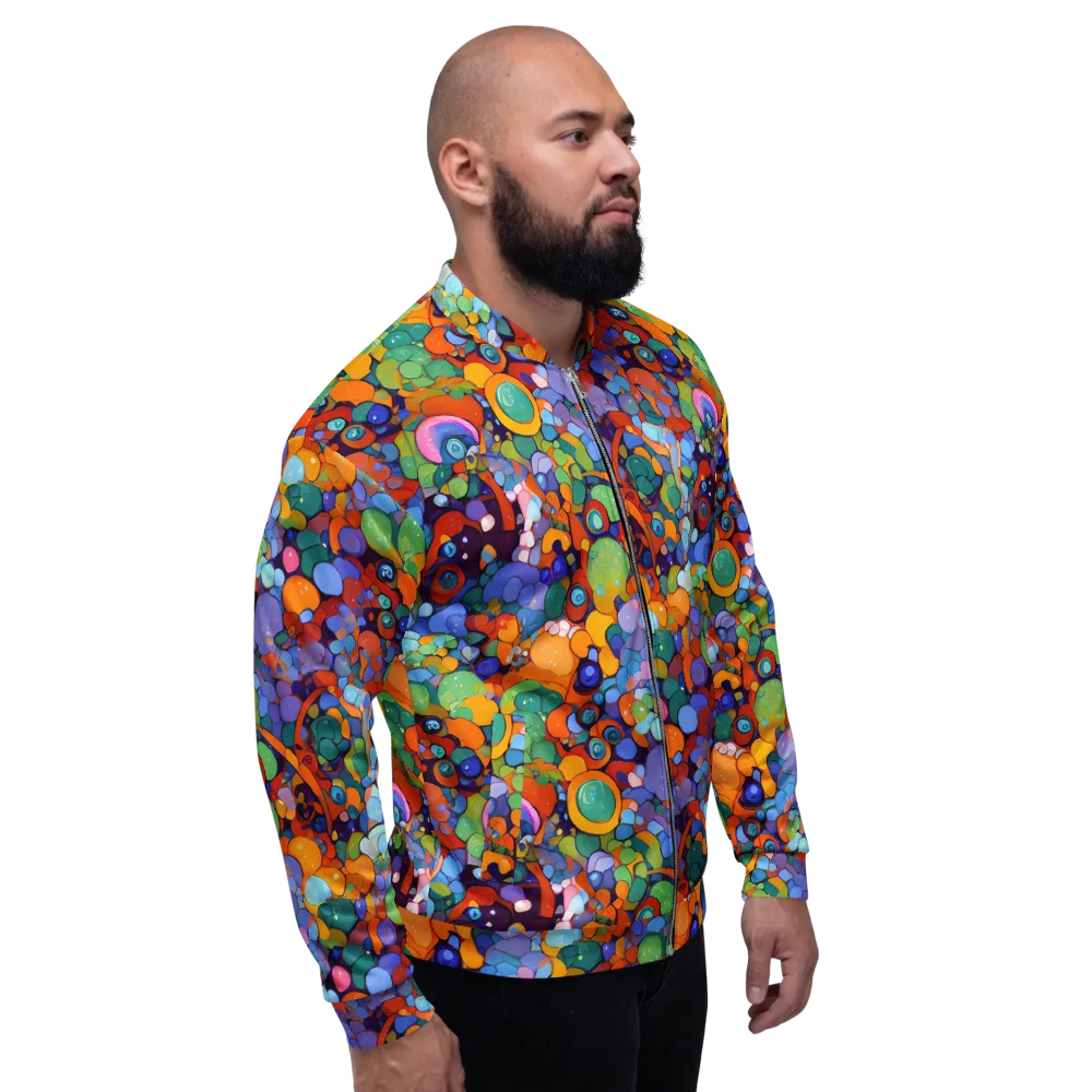 Chromatic Pebble Riot on Bomber Jacket — Right