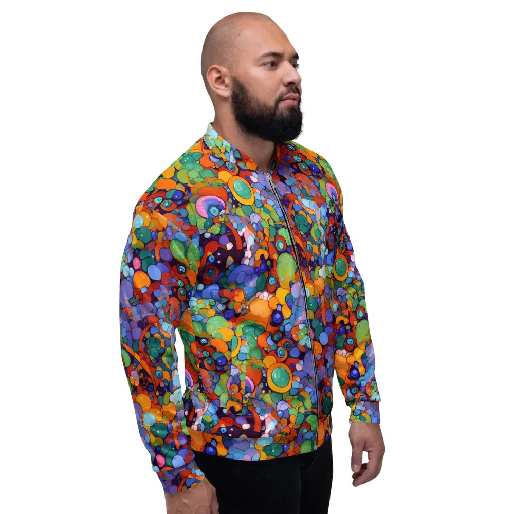 Chromatic Pebble Riot on Bomber Jacket — Right