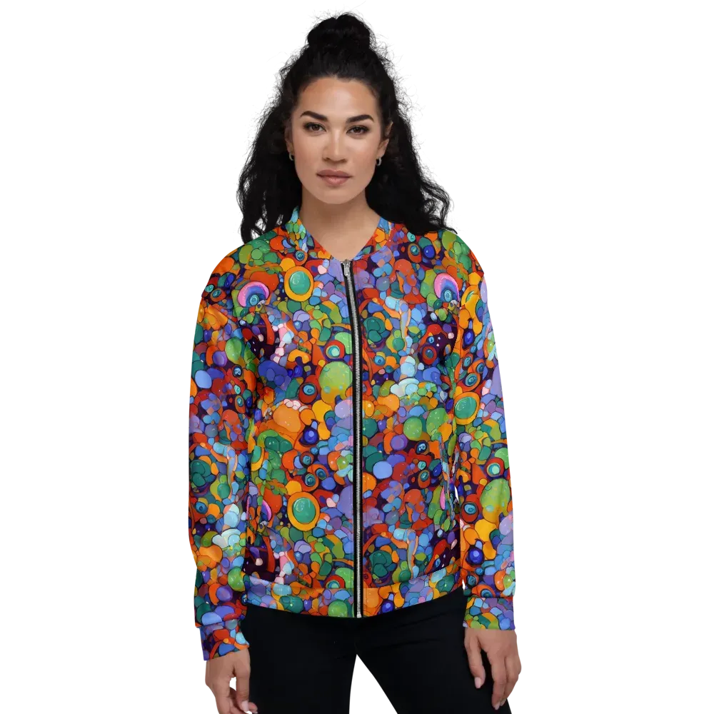 Chromatic Pebble Riot on Bomber Jacket — Front