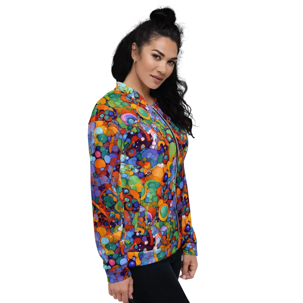 Chromatic Pebble Riot on Bomber Jacket — Right