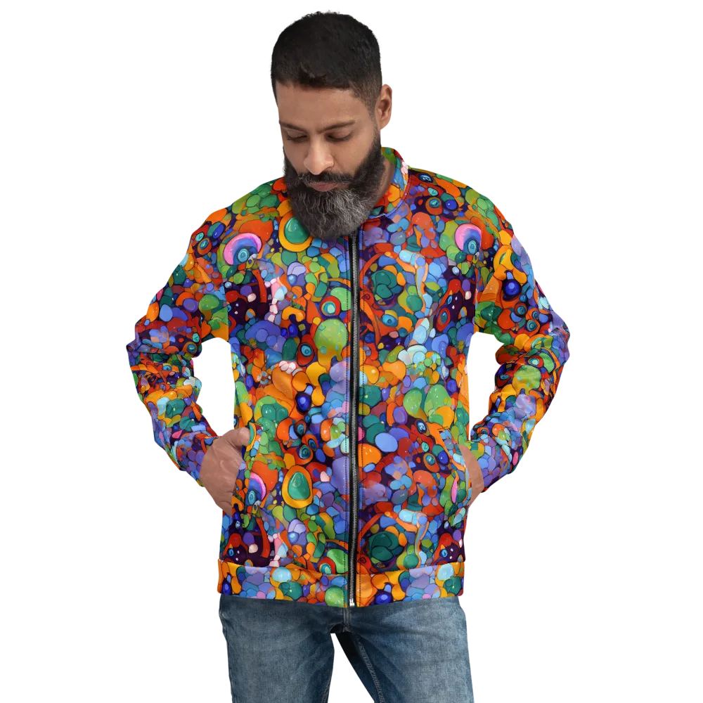 Chromatic Pebble Riot on Bomber Jacket — Front