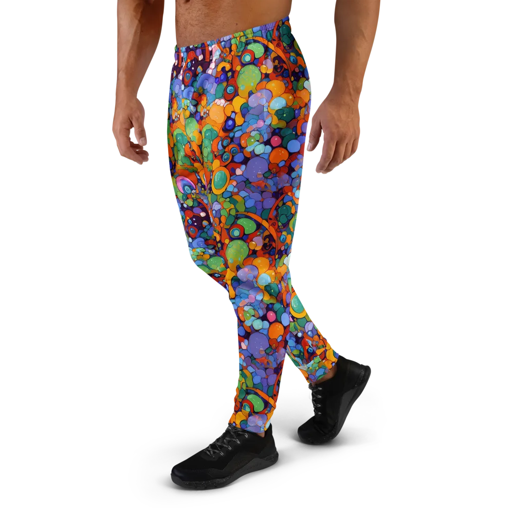 Chromatic Pebble Riot on Men's Joggers — Left
