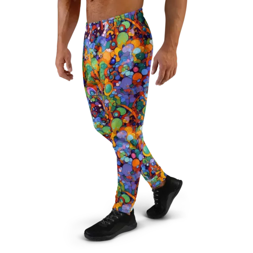 Chromatic Pebble Riot on a Men's Joggers