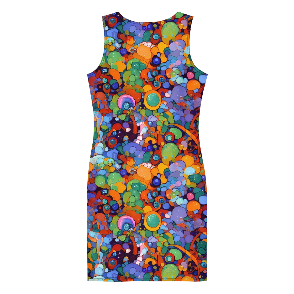 Chromatic Pebble Riot on Bodycon Dress — Back