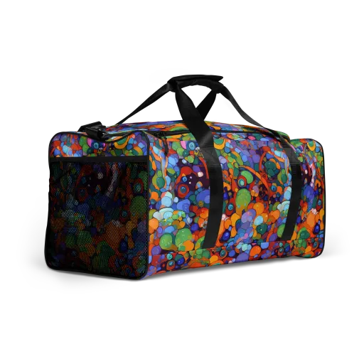 Chromatic Pebble Riot on a Duffle Bag
