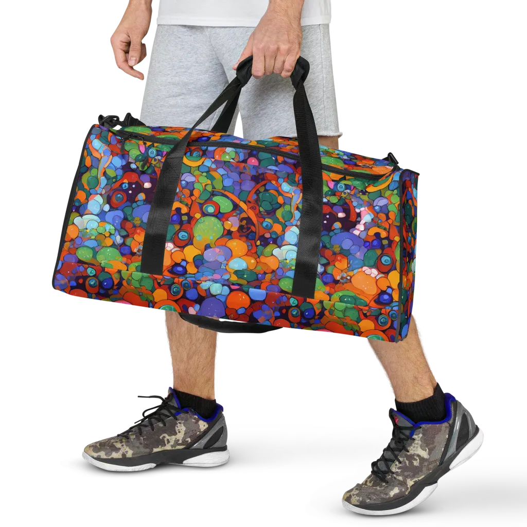 Chromatic Pebble Riot on Duffle Bag — Front