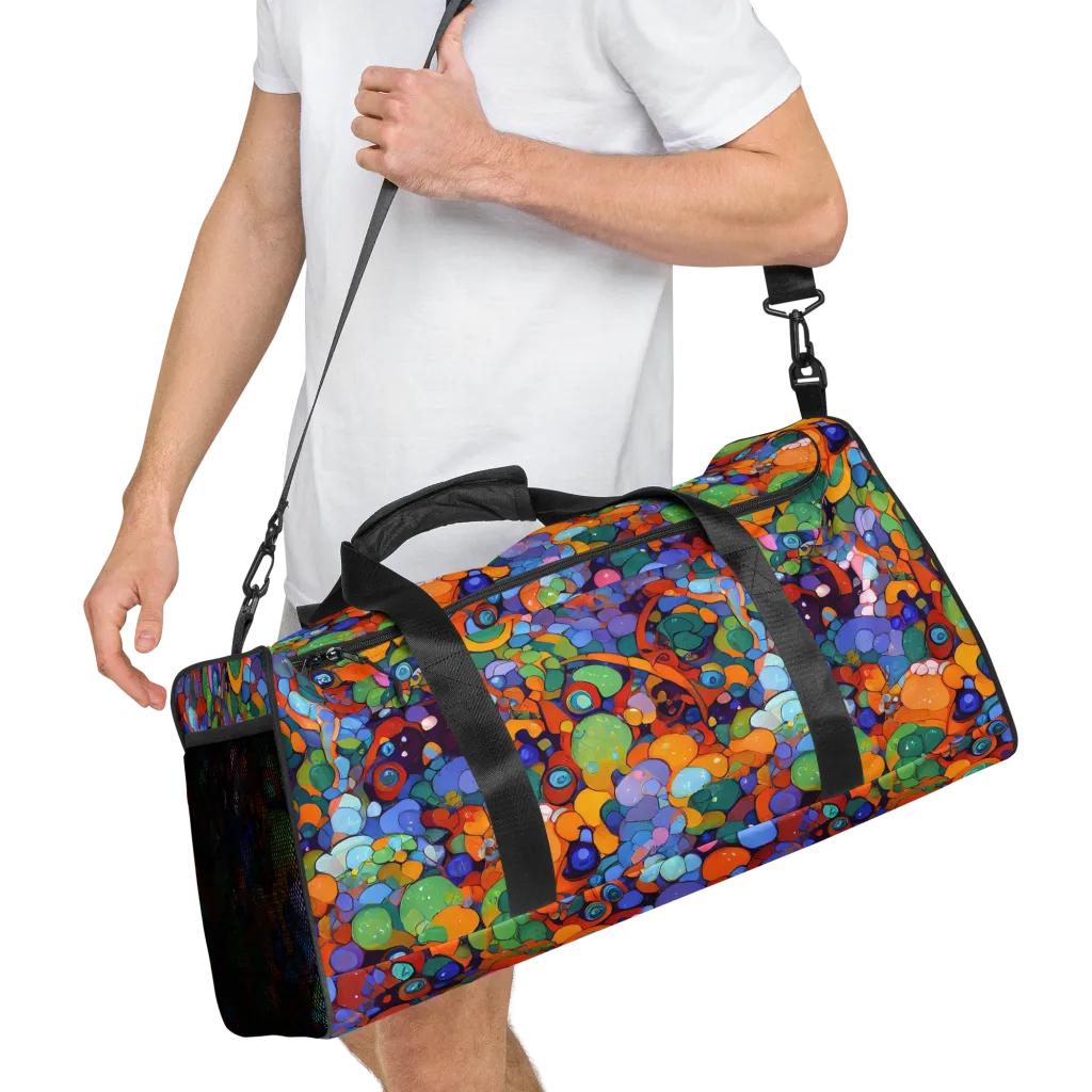 Chromatic Pebble Riot on Duffle Bag — Right Front