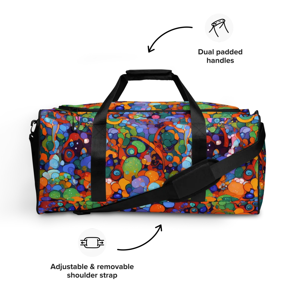 Chromatic Pebble Riot on Duffle Bag — Front
