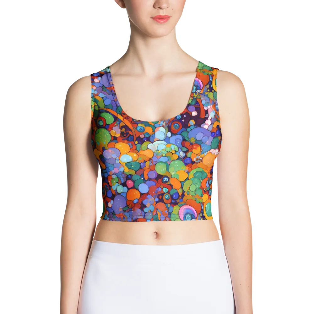 Chromatic Pebble Riot on Crop Top — Front