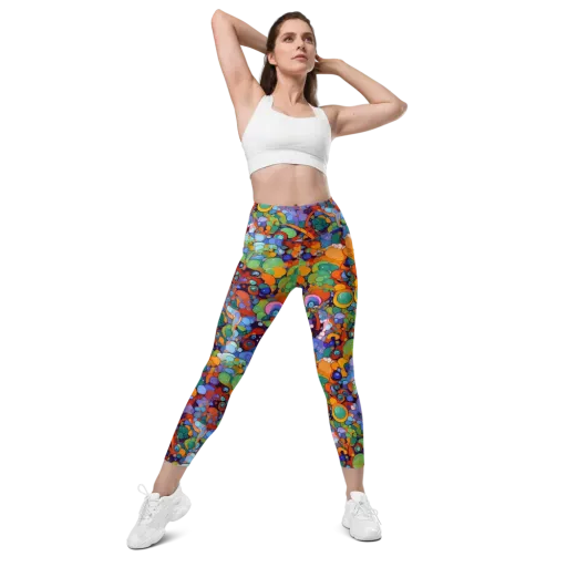 Chromatic Pebble Riot on a Leggings with Pockets