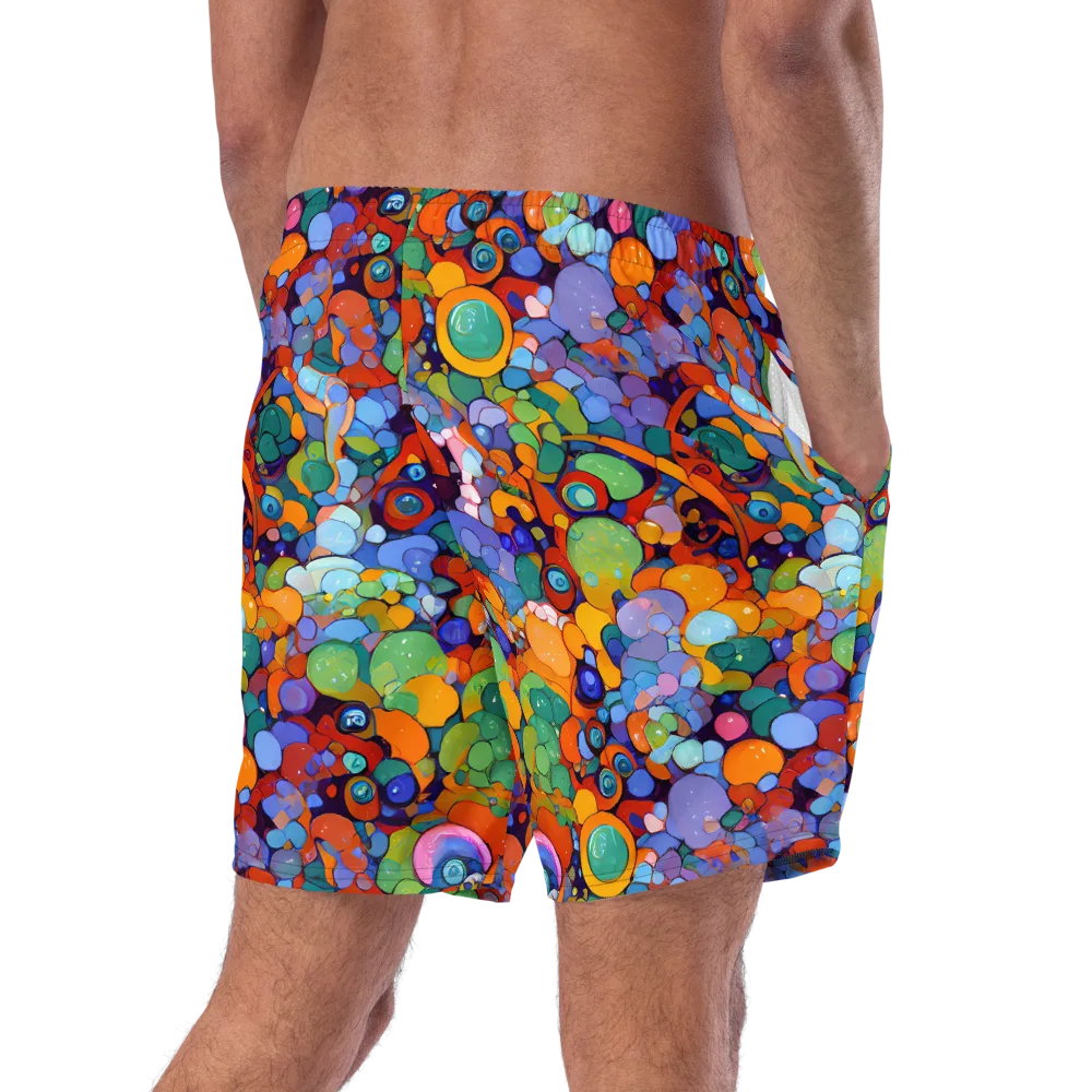 Chromatic Pebble Riot on Swim Trunks — Right Back