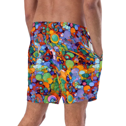 Chromatic Pebble Riot on a Swim Trunks