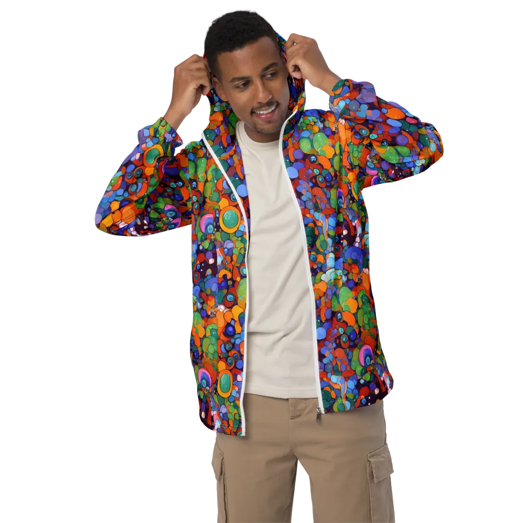Chromatic Pebble Riot on Men's Windbreaker — Front