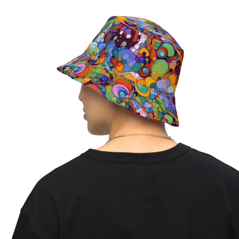 Chromatic Pebble Riot on Reversible Bucket Hat — Back Inside