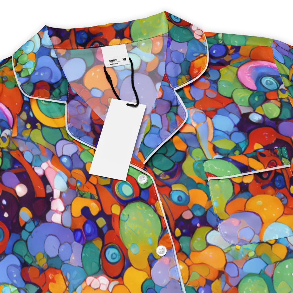 Chromatic Pebble Riot on Women's Short Sleeve Pajama Top — Product details