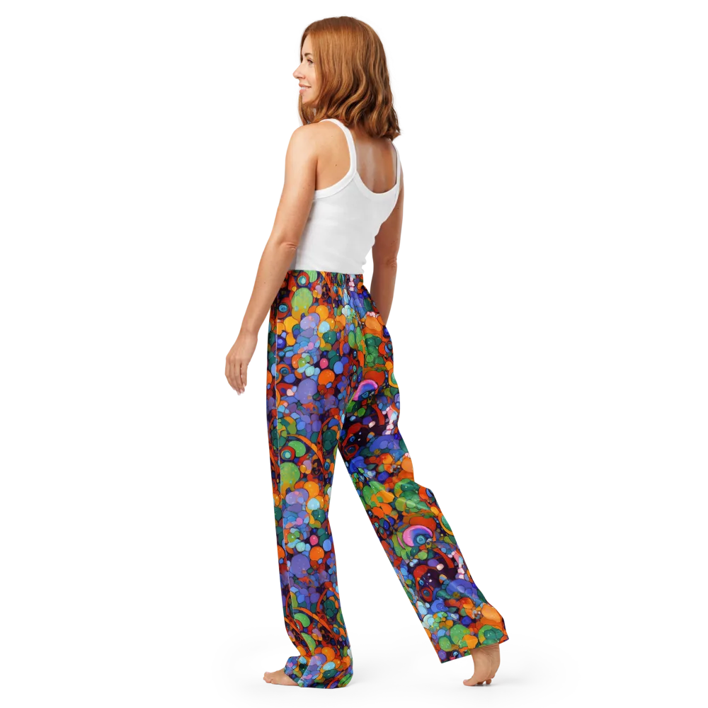 Chromatic Pebble Riot on Women's Pajama Pants — Back