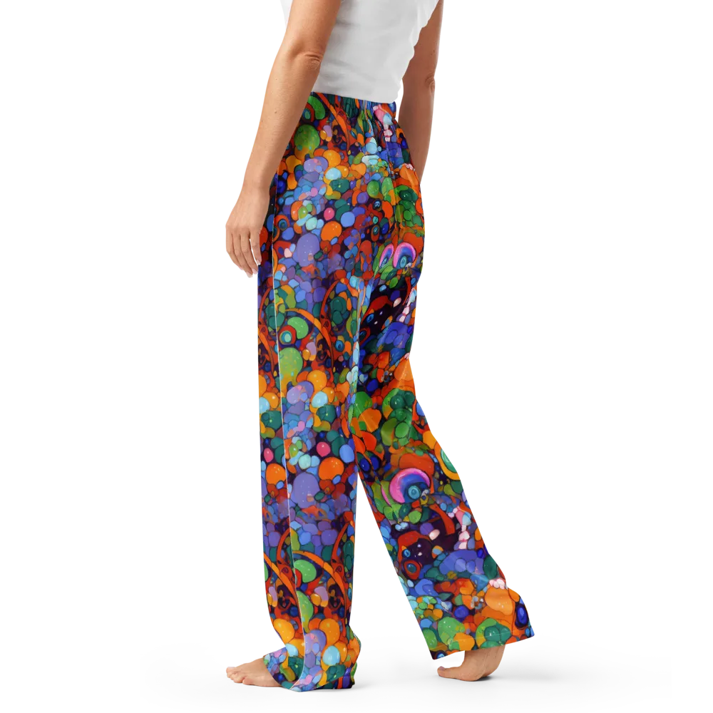 Chromatic Pebble Riot on Women's Pajama Pants — Left