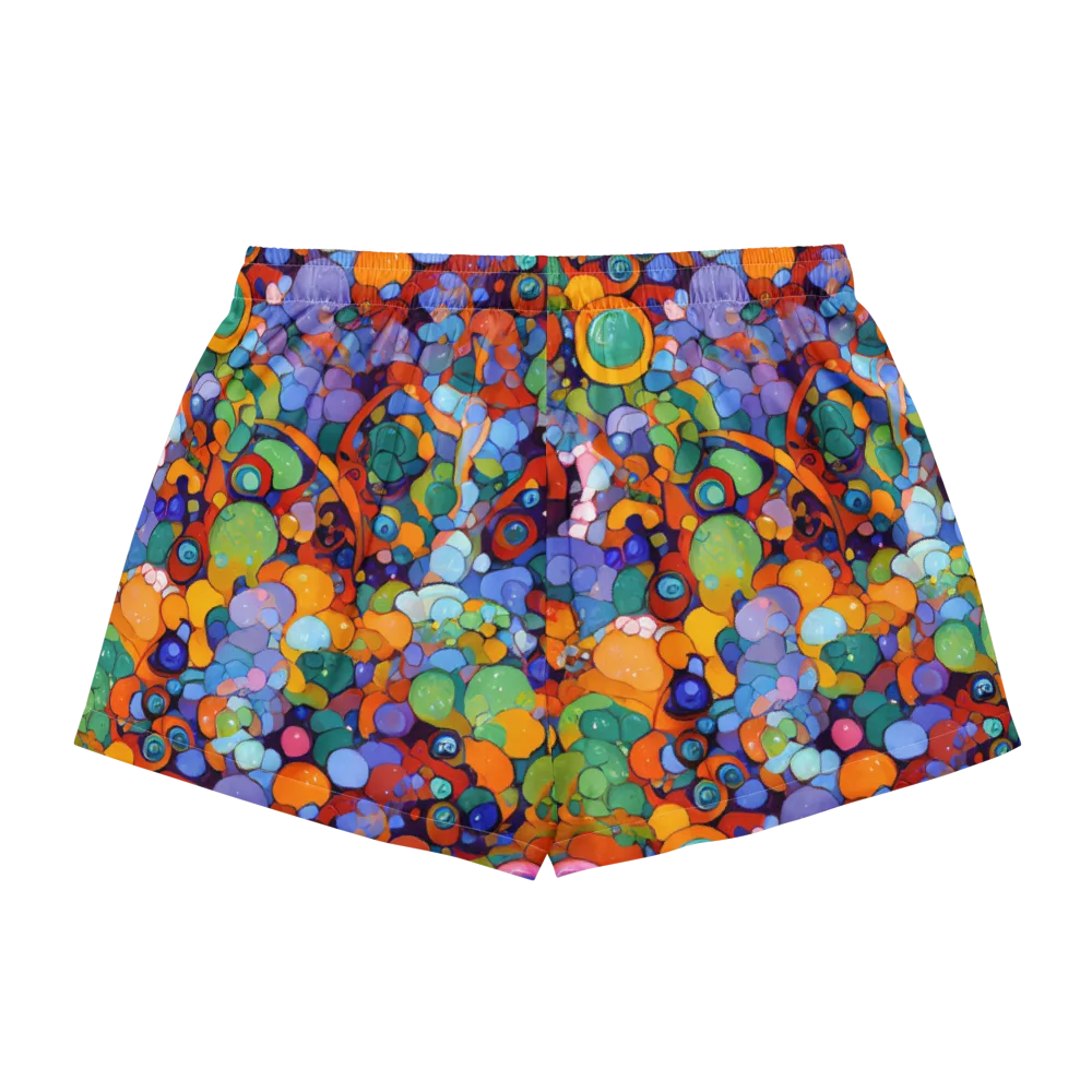 Chromatic Pebble Riot on Women's Pajama Shorts — Back