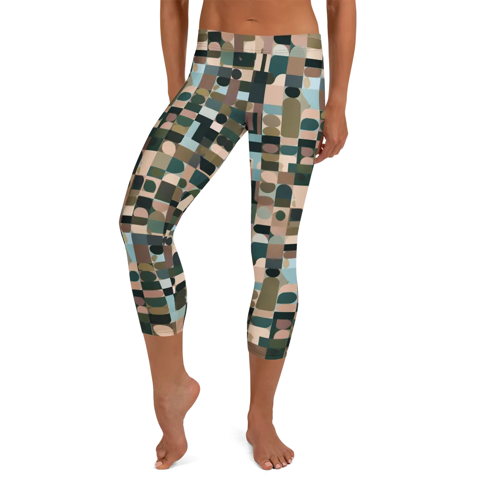 Mosaic Afterglow on Capri Leggings — Front