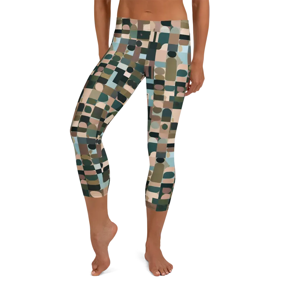 Mosaic Afterglow on Capri Leggings — Front