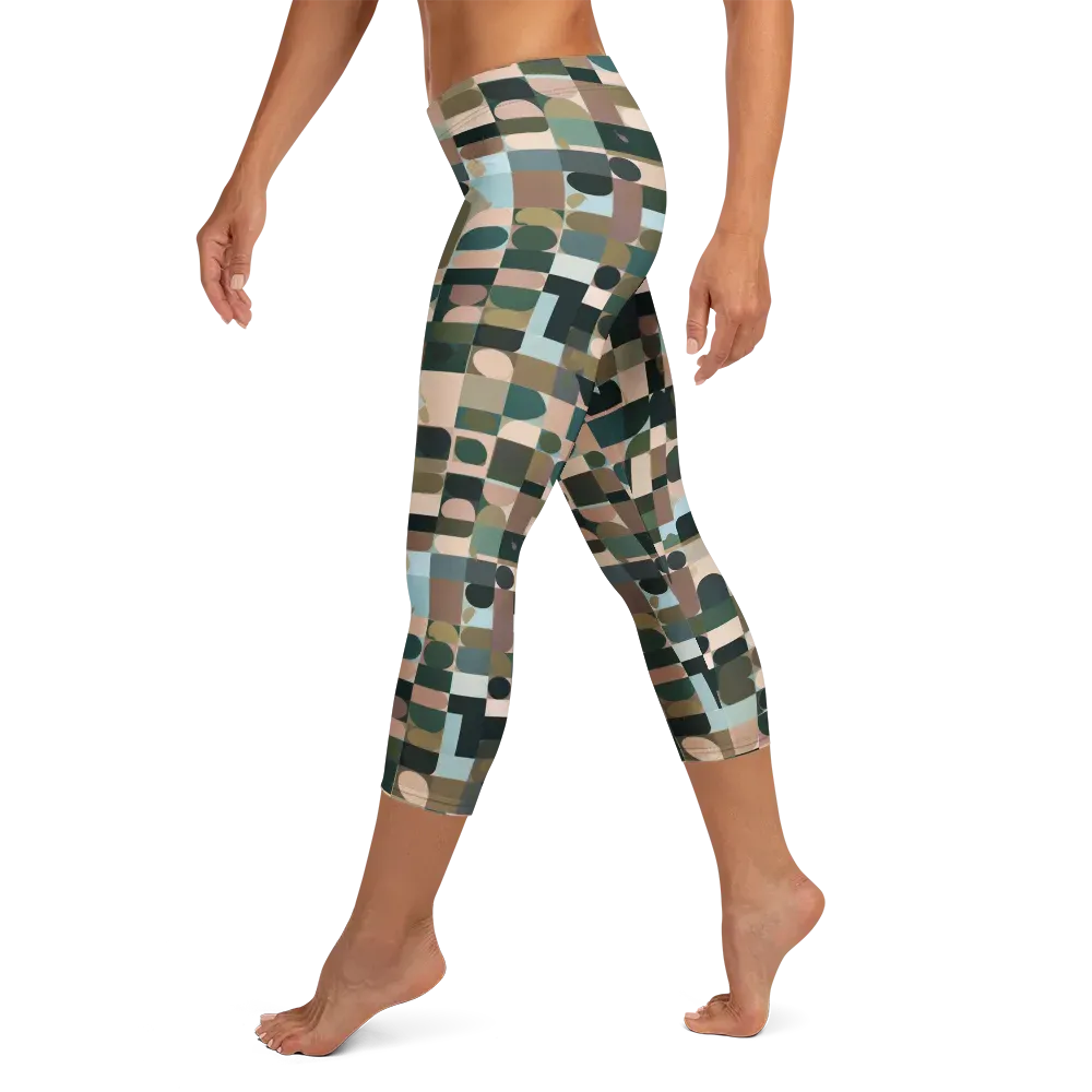 Mosaic Afterglow on Capri Leggings — Left
