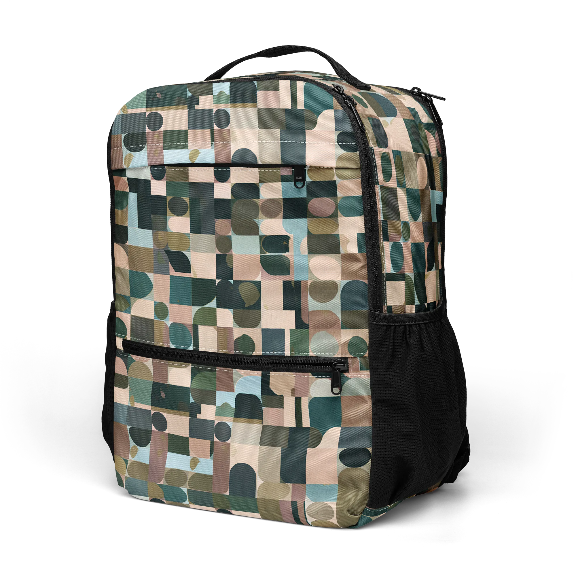 Mosaic Afterglow on Utility Backpack — Left Front