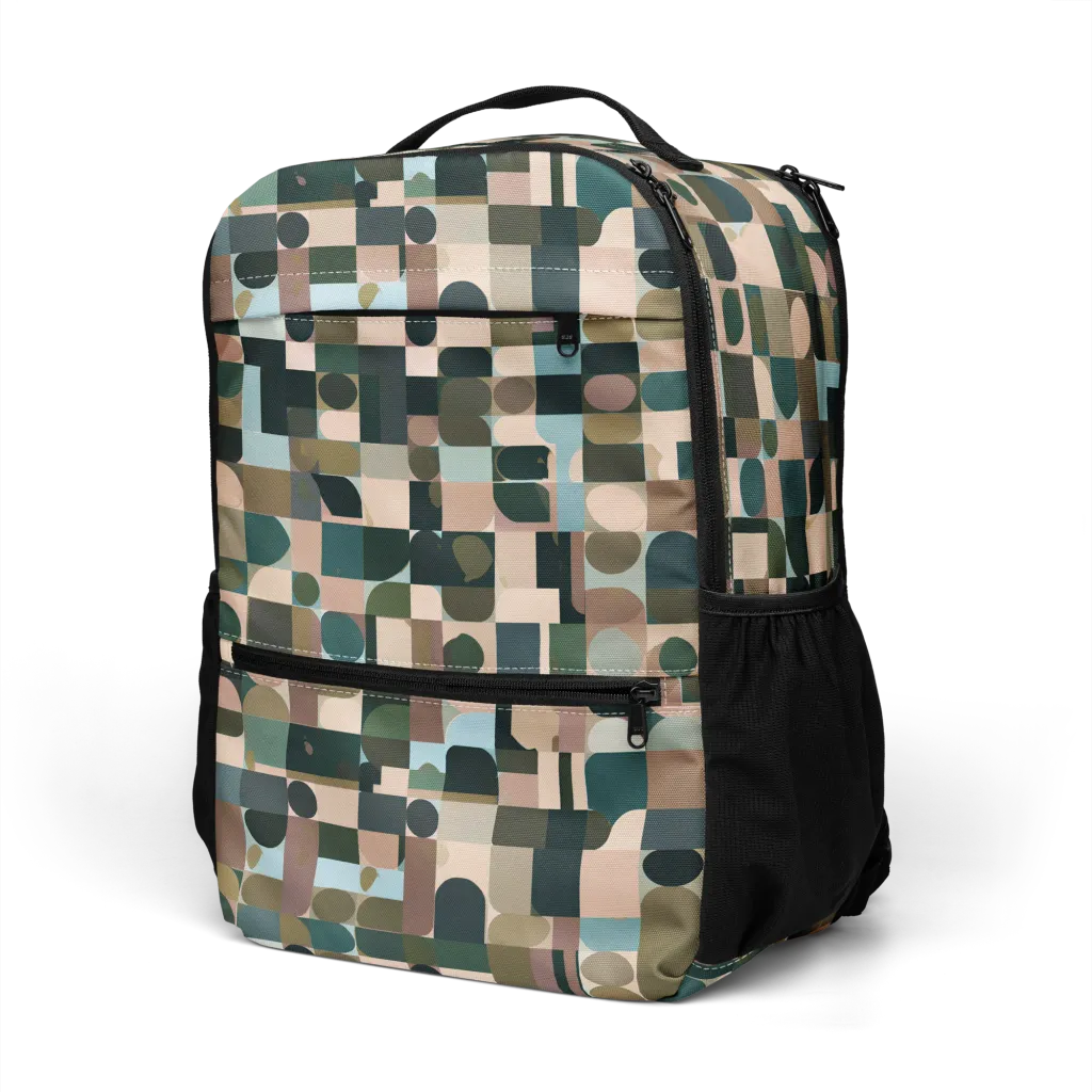 Mosaic Afterglow on Utility Backpack — Left Front