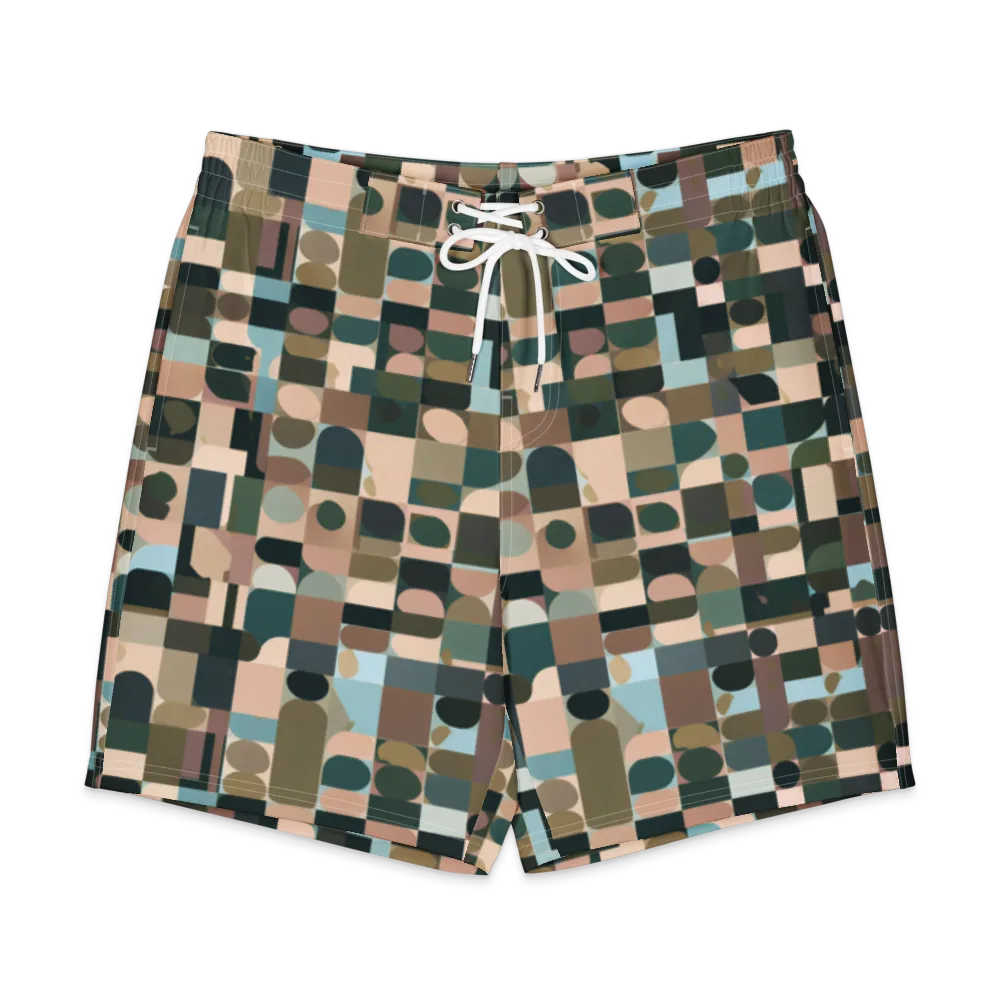 Mosaic Afterglow on Men's Board Shorts — Front