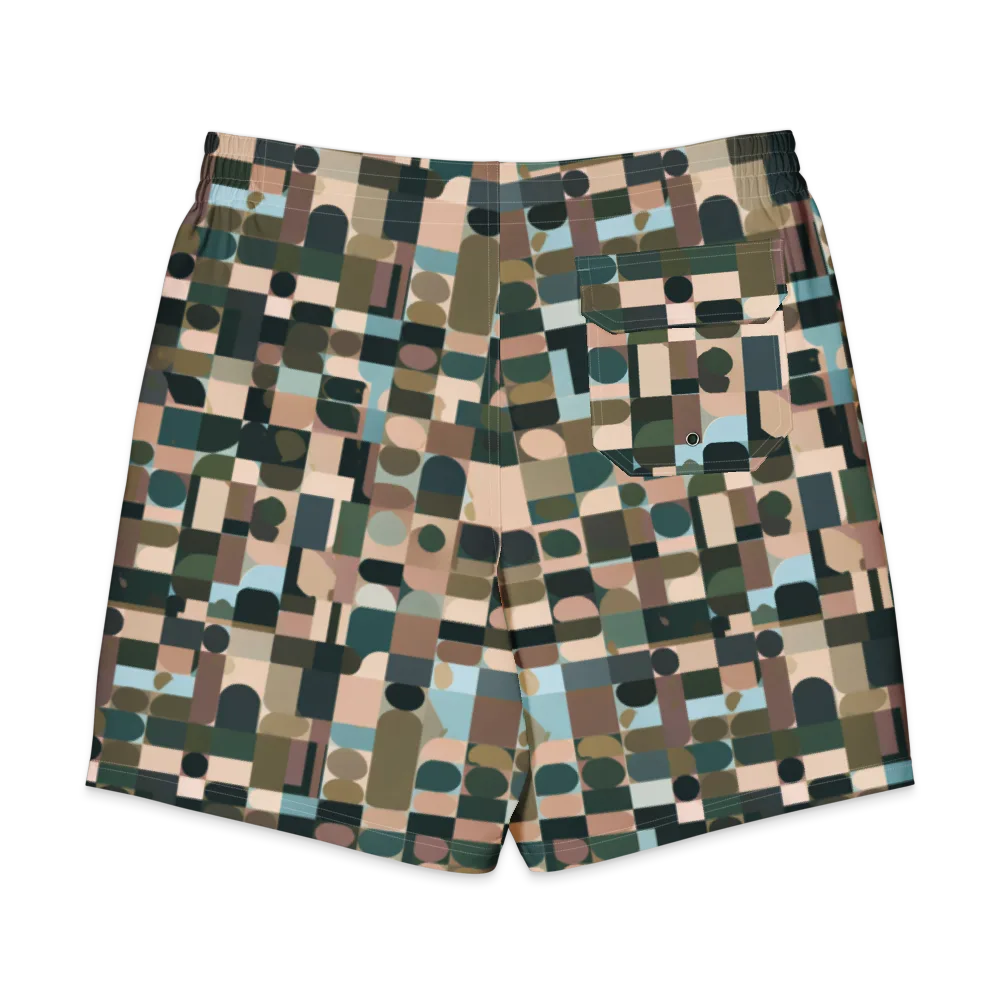 Mosaic Afterglow on Men's Board Shorts — Back