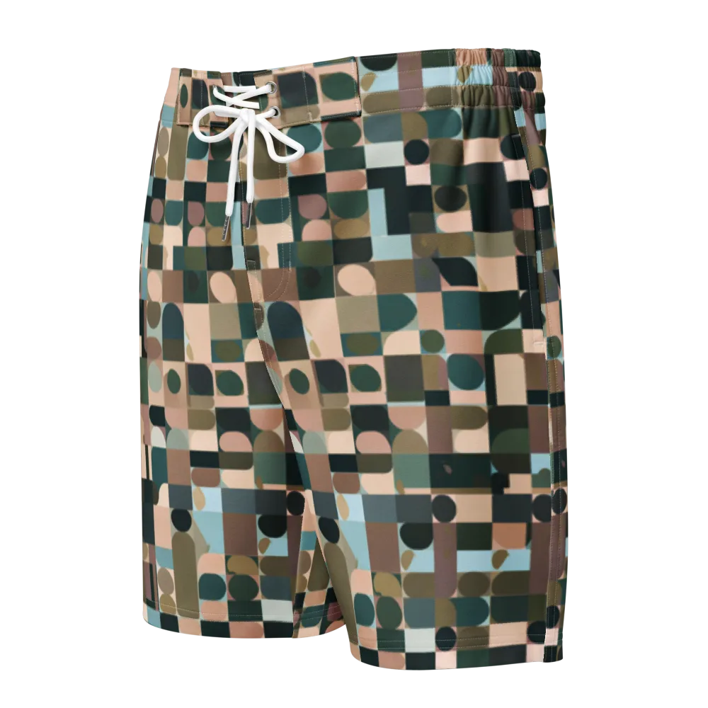 Mosaic Afterglow on Men's Board Shorts — Front
