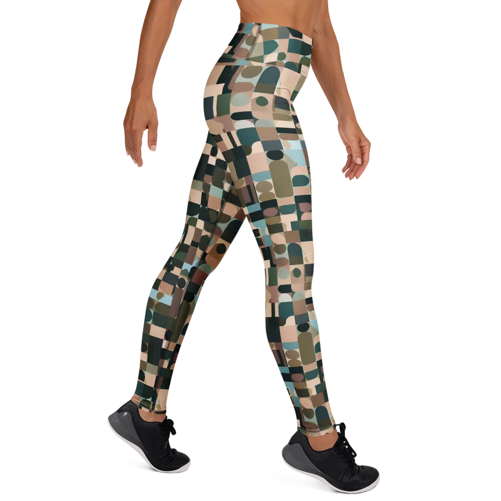 Mosaic Afterglow on Yoga Leggings — Right