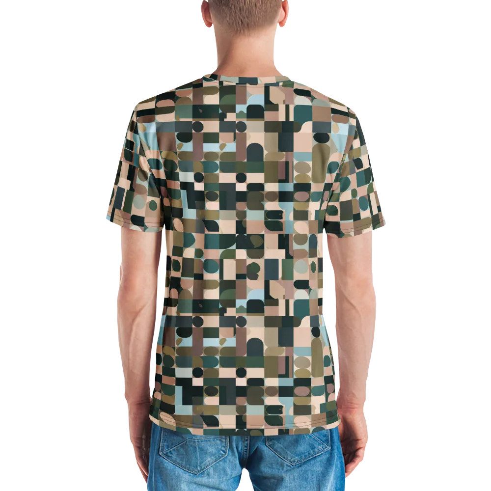 Mosaic Afterglow on Men's Crew Neck T-Shirt — Back