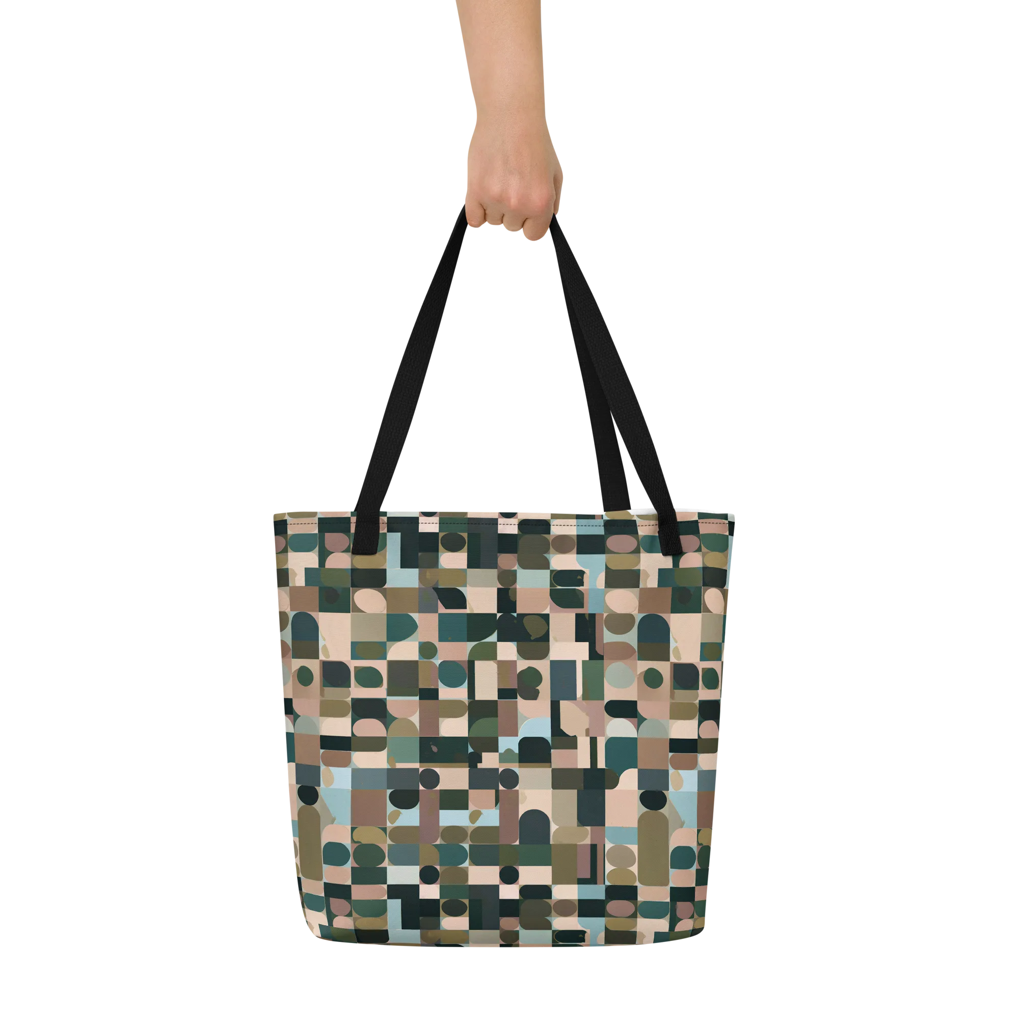 Mosaic Afterglow on Large Tote Bag W/ Pocket — Front