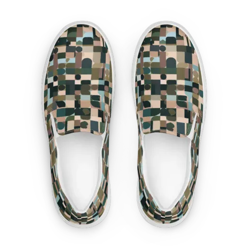 Mosaic Afterglow on a Women's Slip-On Canvas Shoes