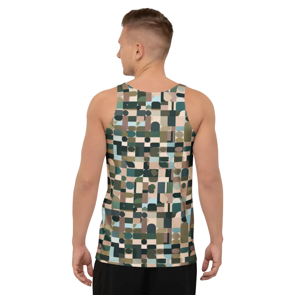 Mosaic Afterglow on Men's Tank Top — Back