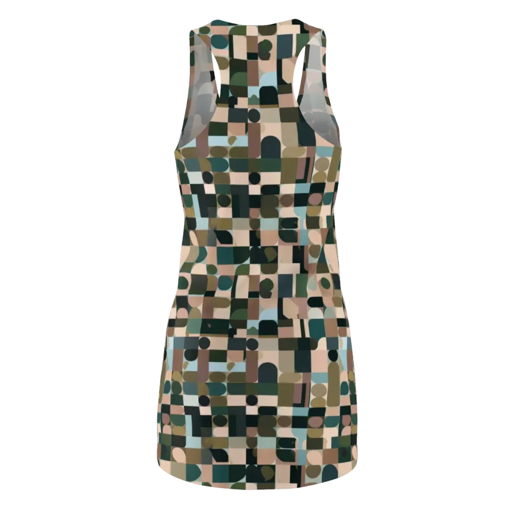 Mosaic Afterglow on Racerback Dress — Back