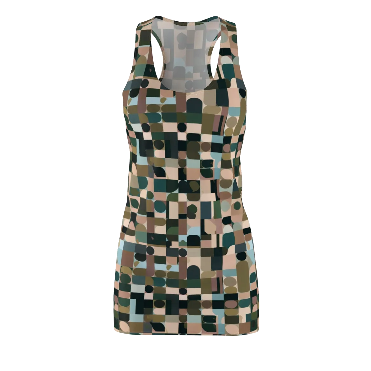 Mosaic Afterglow on Racerback Dress — Front