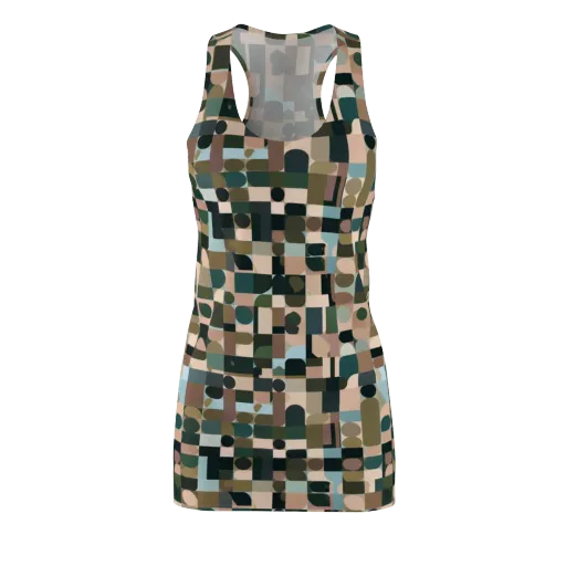 Mosaic Afterglow on a Racerback Dress