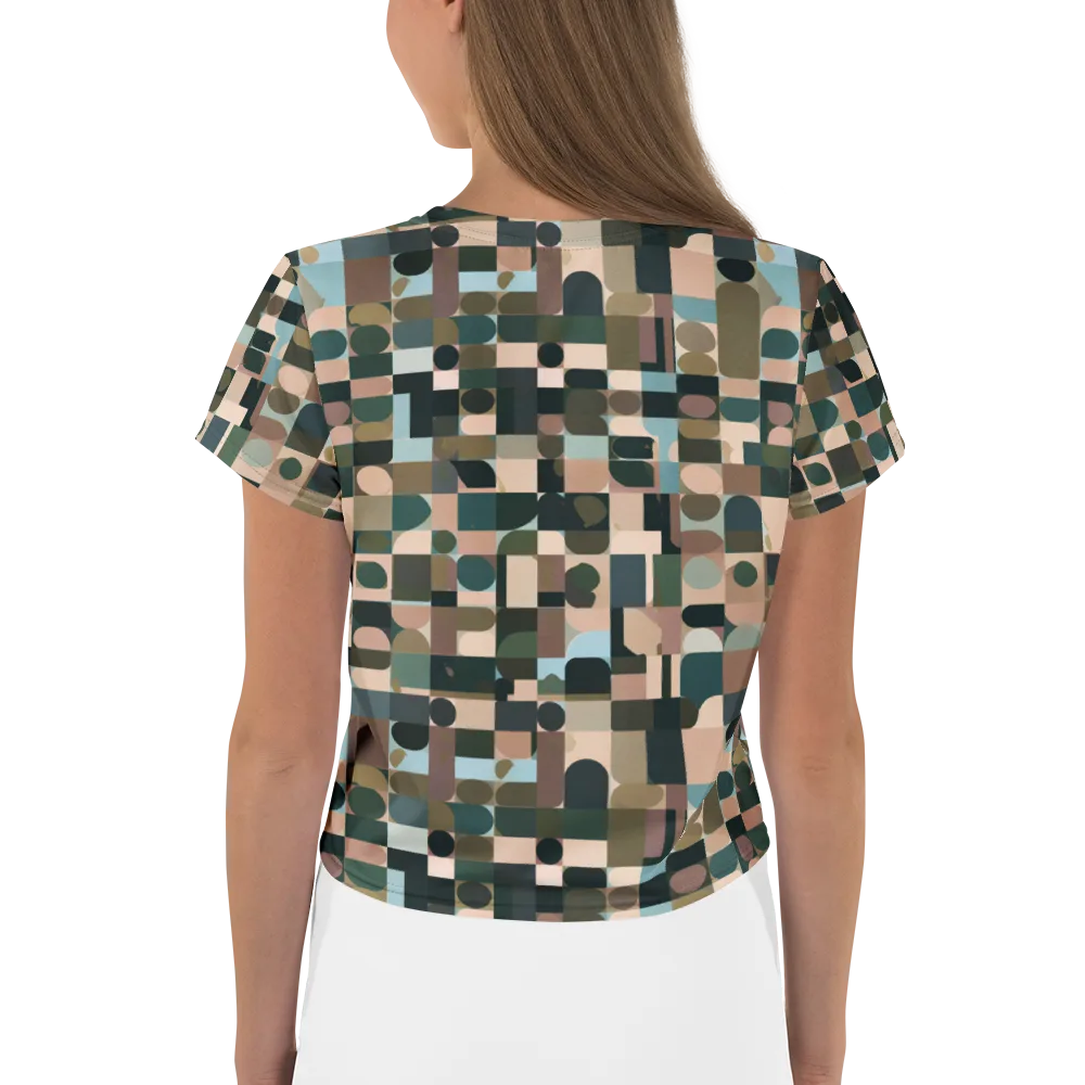 Mosaic Afterglow on Crop Tee — Back