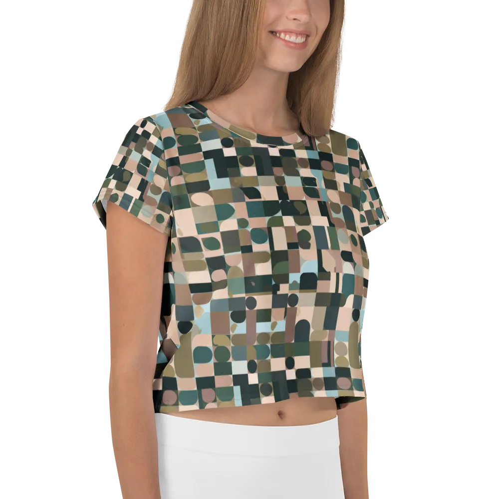 Mosaic Afterglow on Crop Tee — Right