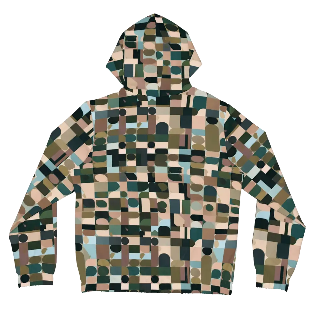Mosaic Afterglow on Women's Full-Zip Hoodie — Back