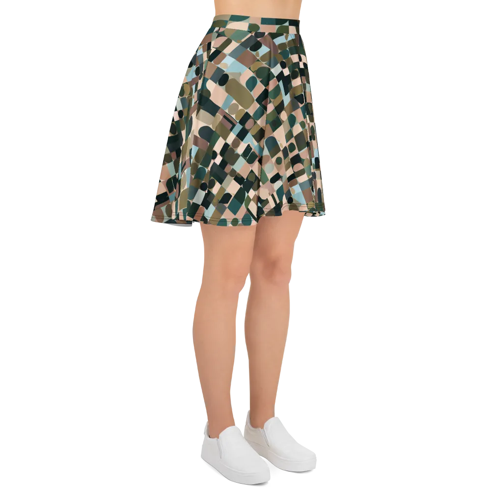 Mosaic Afterglow on Skater Skirt — Right