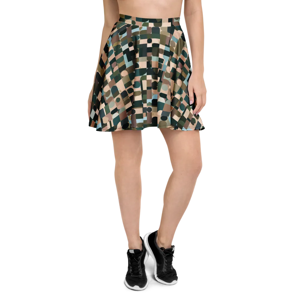 Mosaic Afterglow on Skater Skirt — Front