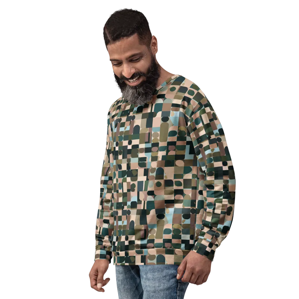 Mosaic Afterglow on Sweatshirt — Left Front