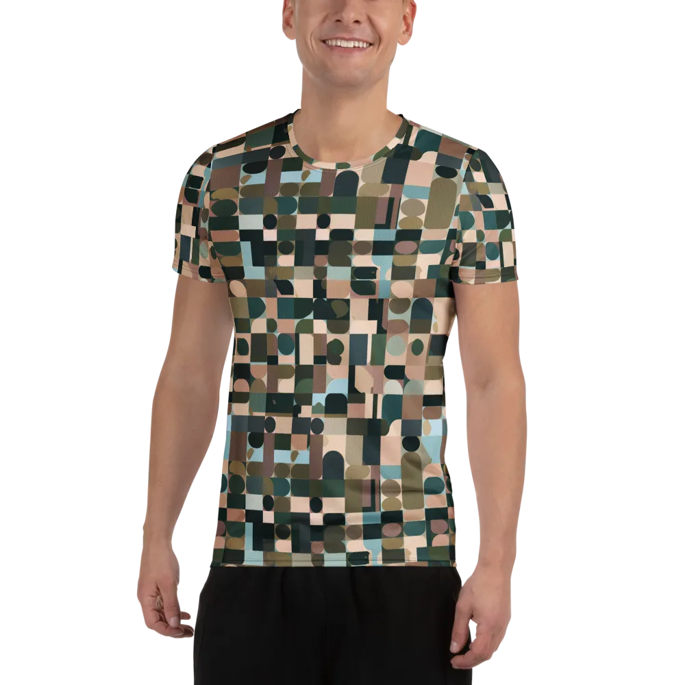 Mosaic Afterglow on Men's Athletic T-Shirt — Front
